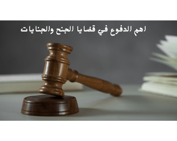 اهم الدفوع في قضايا الجنح والجنايات